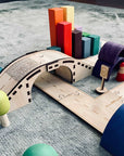 Timber Towns Bridges Deluxe Car Road Track Set