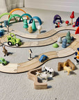 Timber Towns country roads car track set small world play farm