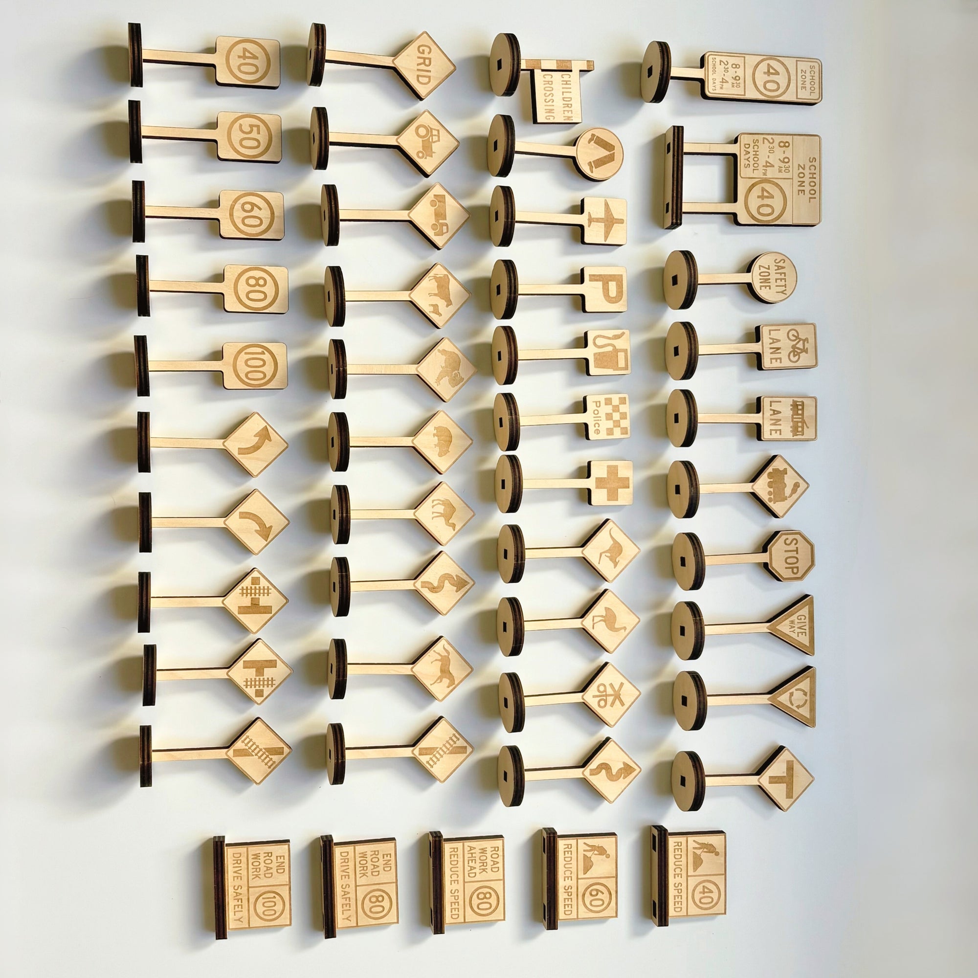 Australian Road Safety Sign Set Deluxe